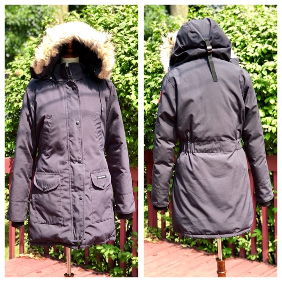 Canada Goose Navy Trillium Fur Hood 